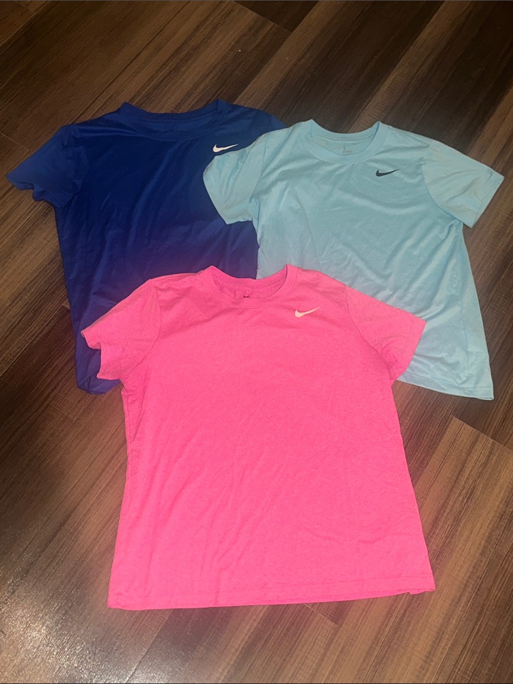 Nike Women’s Dri-Fit T-Shirt Bundle - Hot Pink, Light Blue/Turquoise, Royal Blue
